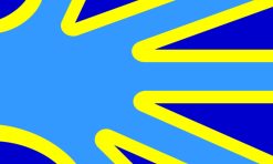 hand symbol, gradient background, flag design - vinyl removable magnet