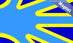 hand symbol, gradient background, flag design - vinyl removable magnet