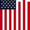 american flag, red cross overlay, white stars - vinyl removable sticker