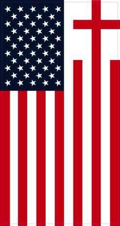 american flag stars, red and white stripes, cross pattern - vinyl removable magnet
