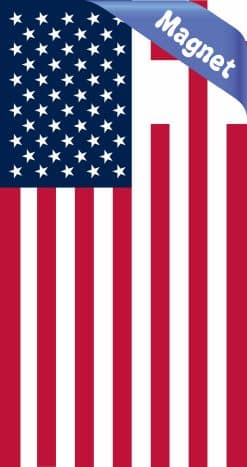 american flag stars, red and white stripes, cross pattern - vinyl removable magnet