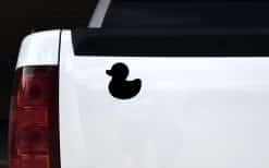 solid black silhouette, duck profile, clean minimalist design - vinyl removable sticker