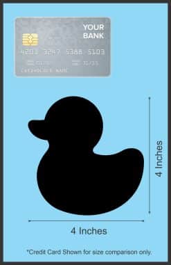 solid black silhouette, duck profile, clean minimalist design - vinyl removable sticker