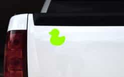 rubber duck silhouette, curved duck body, rounded head with bill - vinyl removable sticker