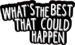 speech bubble shape, bold typography, contrasting colors - vinyl removable sticker