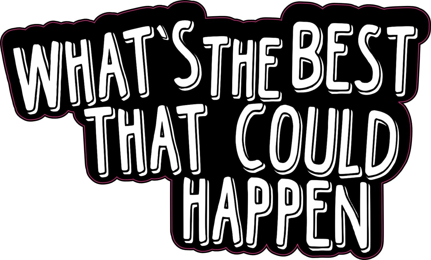 speech bubble shape, bold typography, contrasting colors - vinyl removable sticker