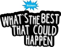 speech bubble shape, bold typography, contrasting colors - vinyl removable sticker