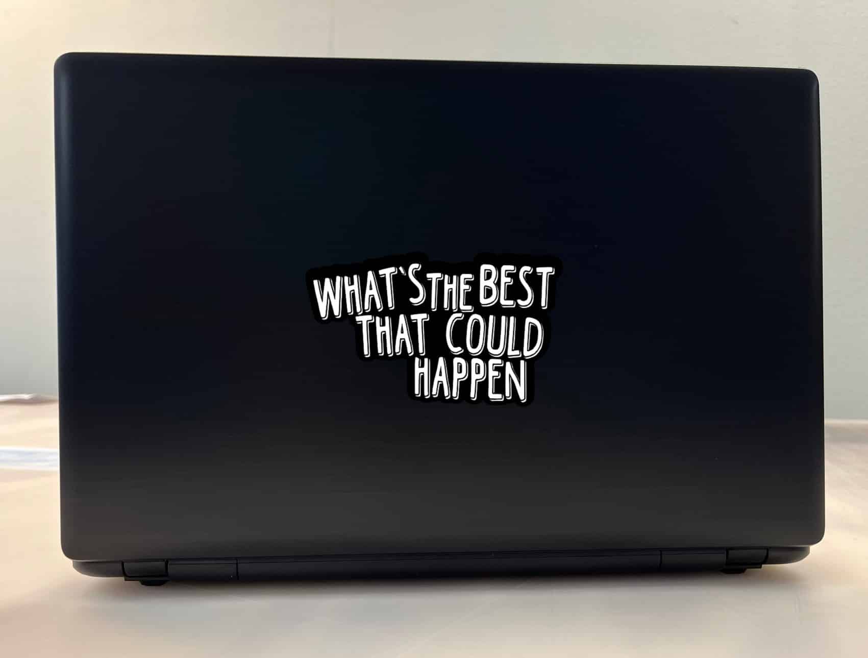 speech bubble shape, bold typography, contrasting colors - vinyl removable sticker