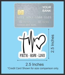 cross symbol, heartbeat line, heart shape - vinyl removable sticker