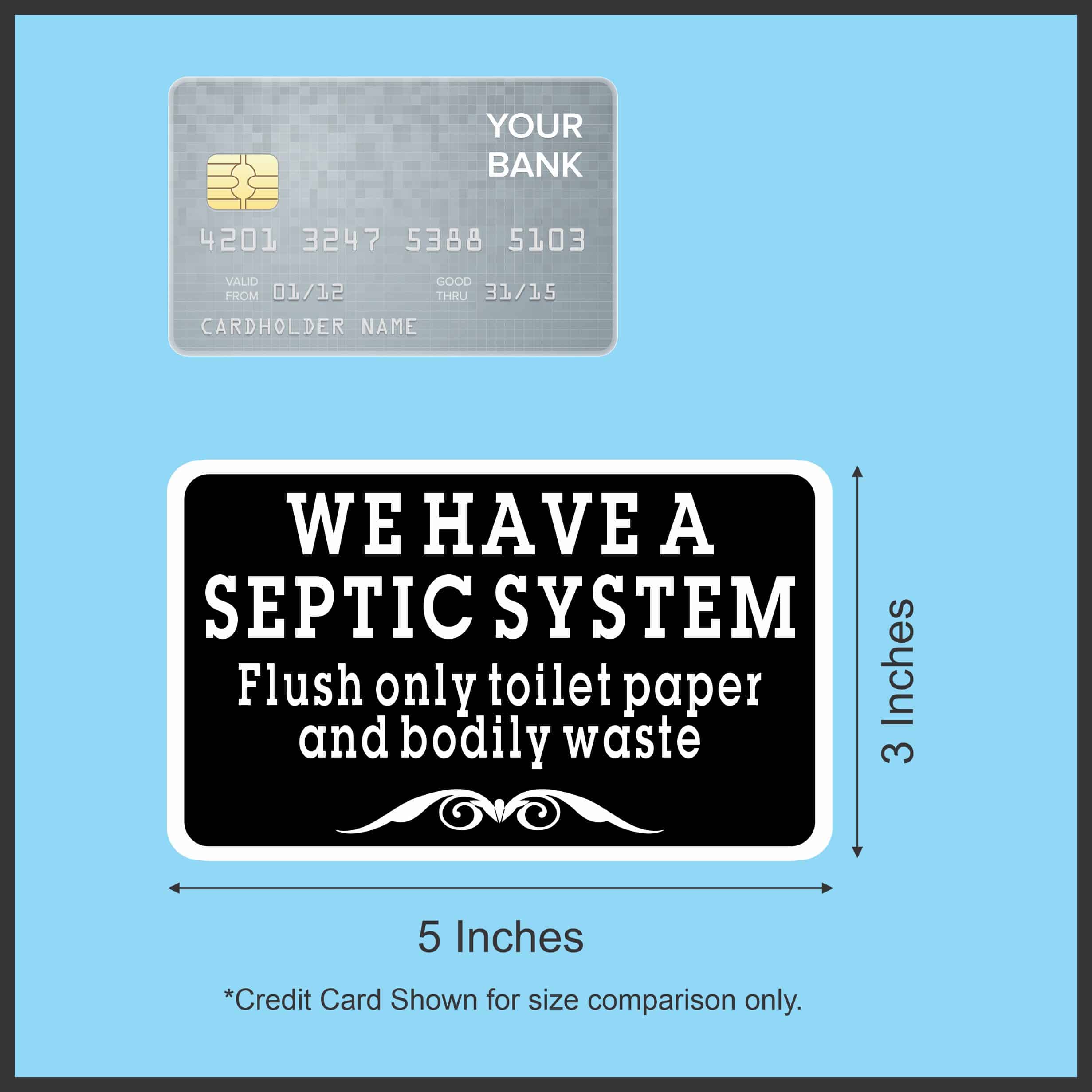 bold typography, decorative flourish, high contrast colors - vinyl removable magnet