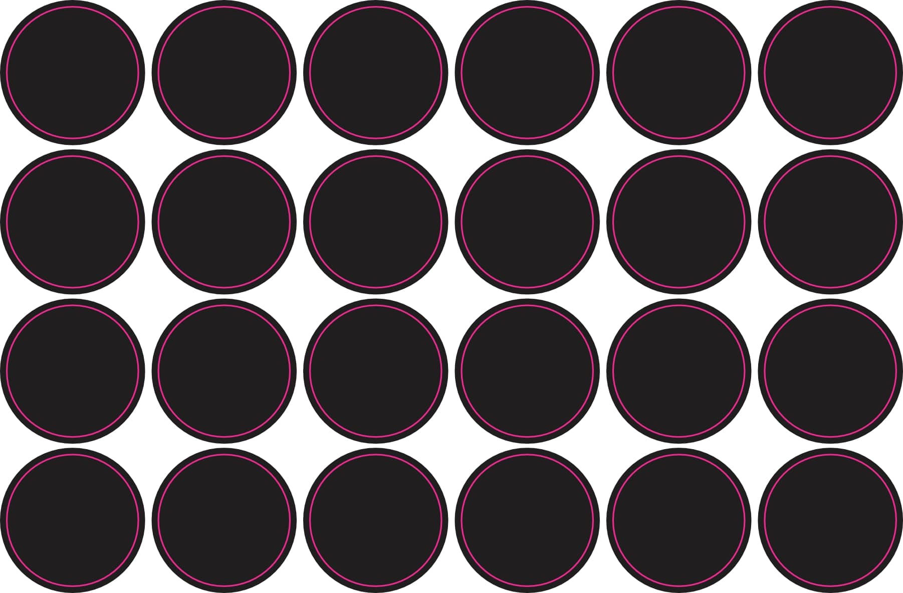 solid black circles, minimalist design, uniform shape - vinyl removable sticker