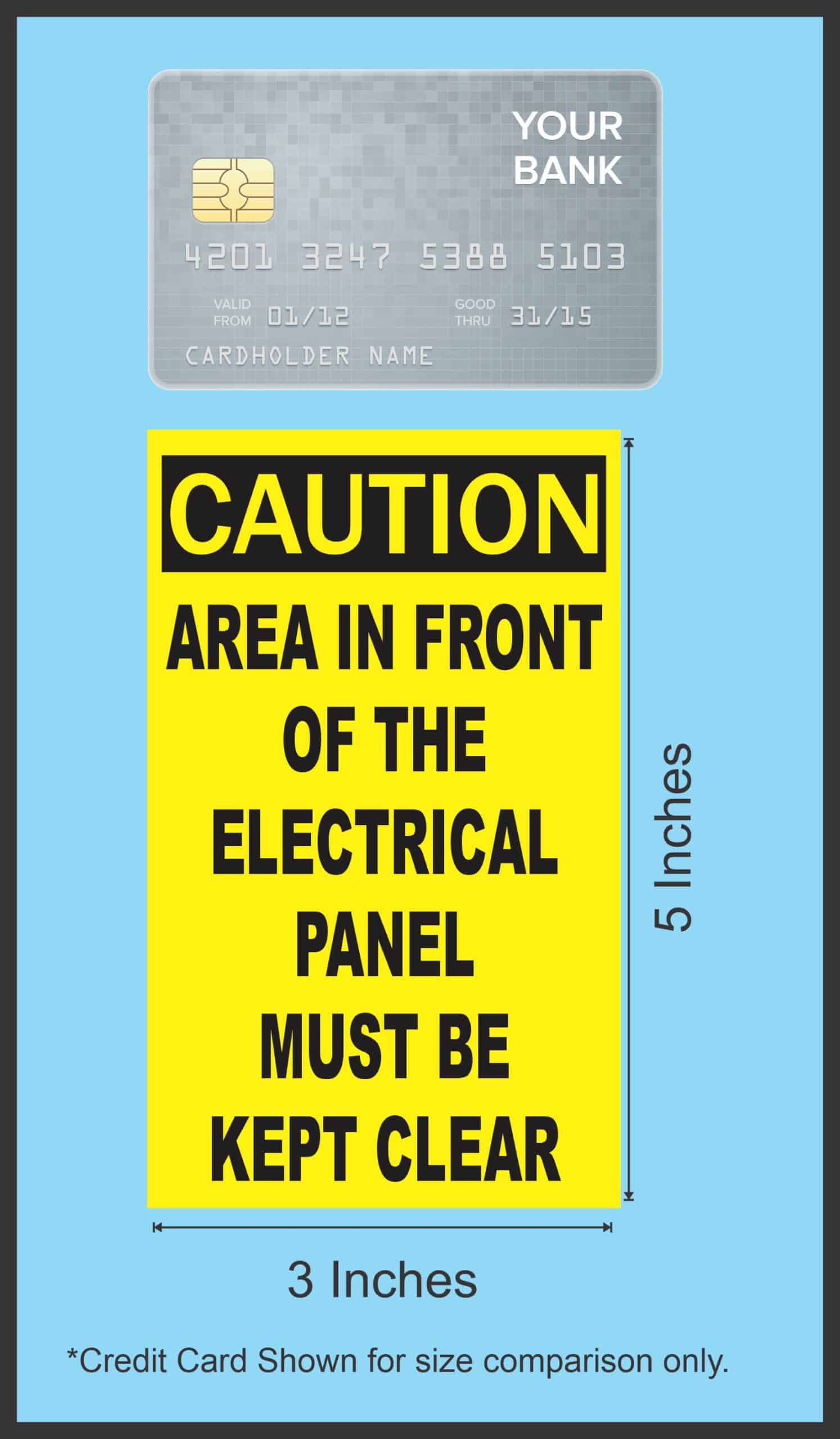 caution header banner, bold safety text, high contrast colors - vinyl removable sticker