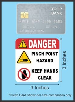 danger warning triangles, prohibition symbols, bold safety text - vinyl removable sticker