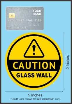 warning triangle, exclamation point, bold text - vinyl removable sticker