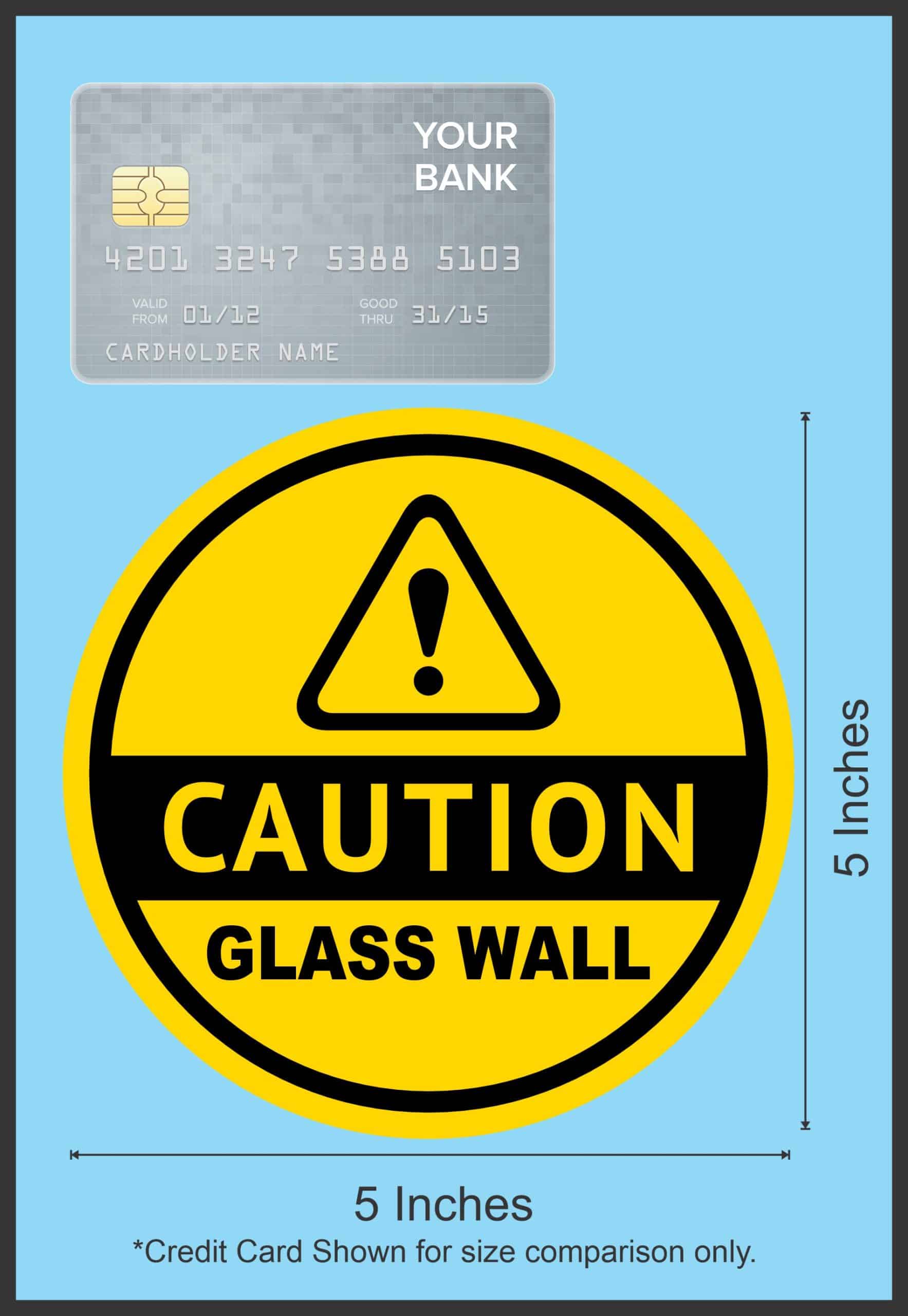 warning triangle, exclamation point, bold text - vinyl removable sticker