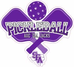 StickerTalk Stephen F Austin State University Pickleball Vinyl Sticker, 5 inches by 4.5 inches