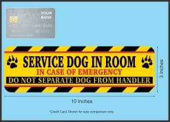 diagonal warning stripes, paw print graphics, bold text layout - vinyl removable sticker