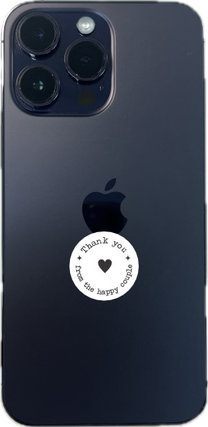 circular design, heart symbol, decorative stars - vinyl removable sticker