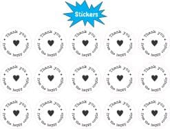 circular design, heart symbol, decorative stars - vinyl removable sticker