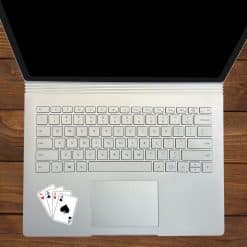 four aces playing cards, card suits symbols, classic casino design - vinyl removable sticker