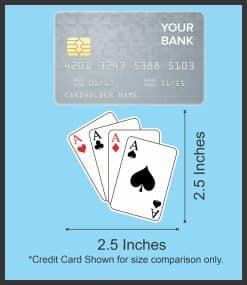 four aces playing cards, card suits symbols, classic casino design - vinyl removable sticker