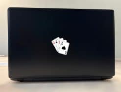 four aces playing cards, card suits symbols, classic casino design - vinyl removable sticker