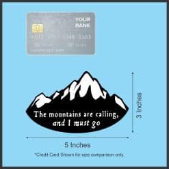 mountain silhouette, inspirational quote, snow-capped peaks - vinyl removable sticker
