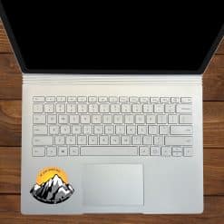 snow-capped mountains, inspirational text, gradient backgrounds - vinyl removable sticker
