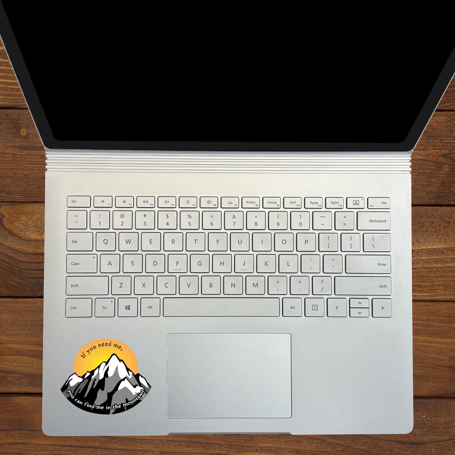 snow-capped mountains, inspirational text, gradient backgrounds - vinyl removable sticker