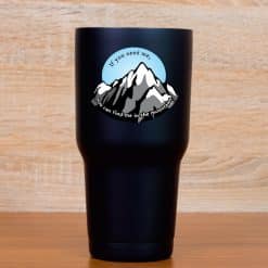 snow-capped mountains, inspirational text, gradient backgrounds - vinyl removable sticker