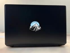 snow-capped mountains, inspirational text, gradient backgrounds - vinyl removable sticker