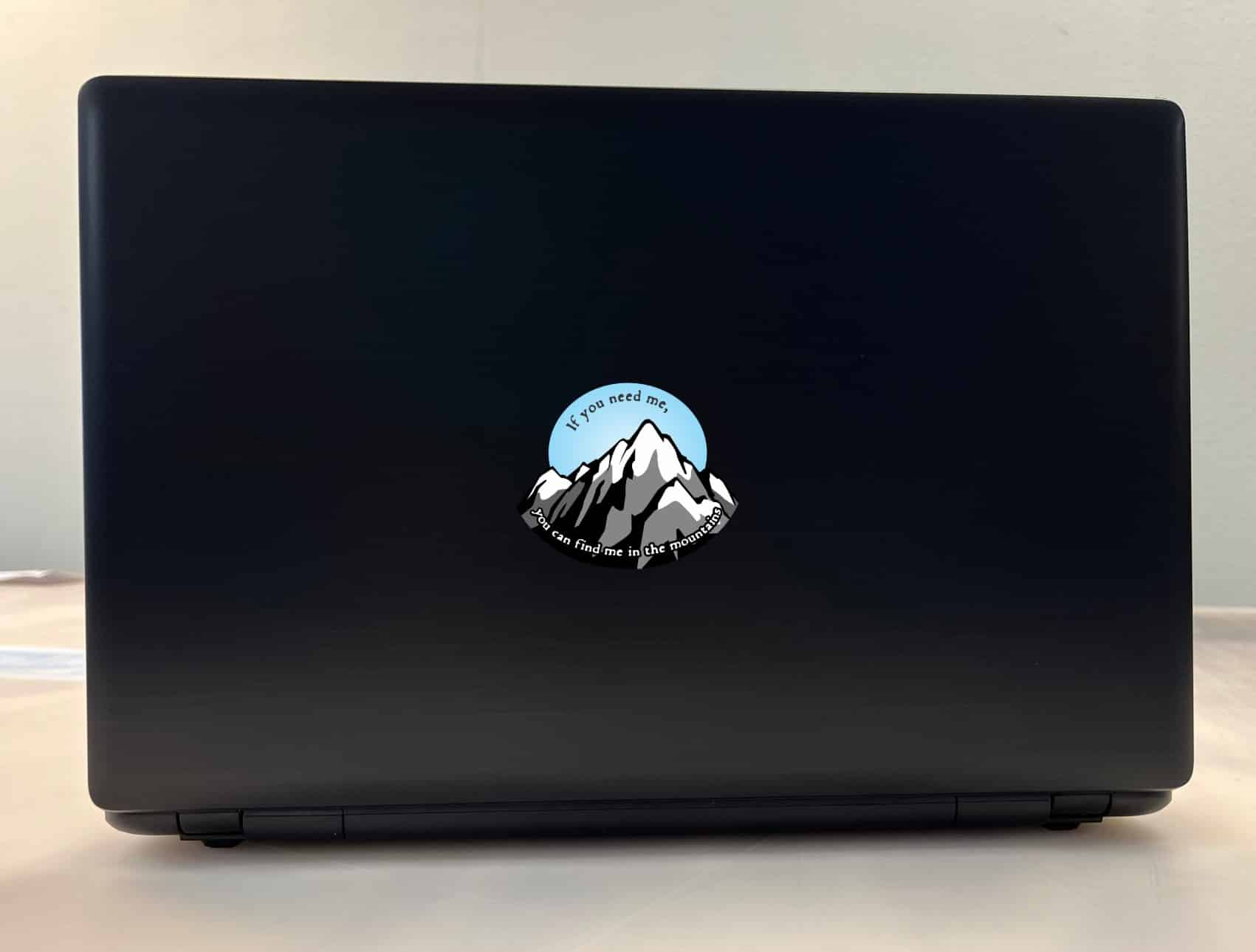snow-capped mountains, inspirational text, gradient backgrounds - vinyl removable sticker