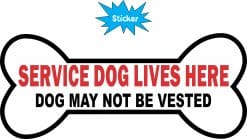 bone shape border, bold red text, black text - vinyl removable sticker