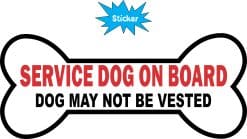 dog bone shape, bold typography, dual color text - vinyl removable sticker