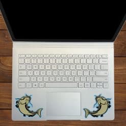 mirror image catfish, realistic whiskers, detailed fins - vinyl removable sticker