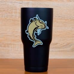 mirror image catfish, realistic whiskers, detailed fins - vinyl removable sticker