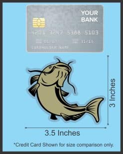 mirror image catfish, realistic whiskers, detailed fins - vinyl removable sticker