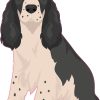 detailed dog illustration, realistic breed features, sitting pose - vinyl removable sticker