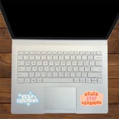 cloud backgrounds, retro typography, daisy flowers - vinyl removable sticker