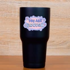 rainbow gradients, cloud shapes, heart decorations - vinyl removable sticker
