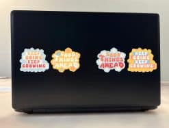 cloud borders, decorative flowers, stars - vinyl removable sticker