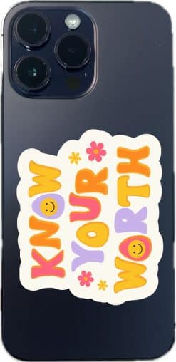 bubble letters, smiley faces, decorative flowers - vinyl removable sticker