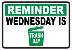 bold typography, trash can icon, high contrast colors - vinyl removable sticker