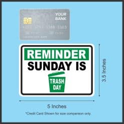 bold typography, trash can icon, color-coded text - vinyl removable sticker