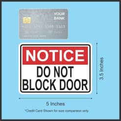 red header banner, bold white text, black warning text - vinyl removable magnet