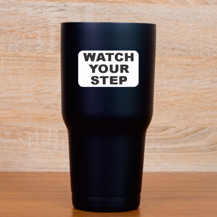 bold typography, high contrast colors, rounded corners - vinyl removable sticker