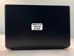 bold typography, high contrast colors, rounded corners - vinyl removable sticker