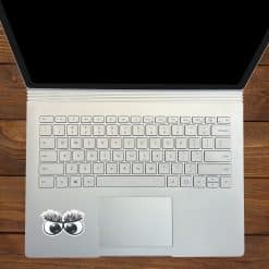 cartoon eyes, dramatic black eyelashes, white eye highlights - vinyl removable sticker