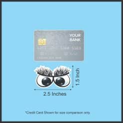 cartoon eyes, dramatic black eyelashes, white eye highlights - vinyl removable sticker