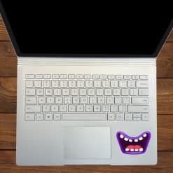 cartoon monster mouths, white teeth, colorful tongues - vinyl removable sticker